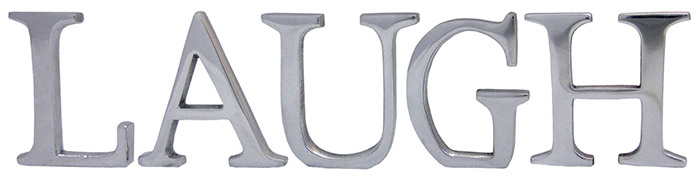 Aluminium Laugh Letters - Click Image to Close